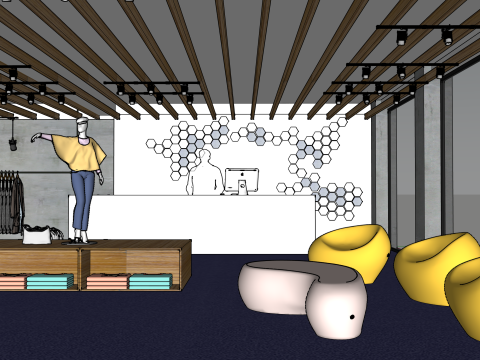 Tienda de ropa boutique Modelo 3D