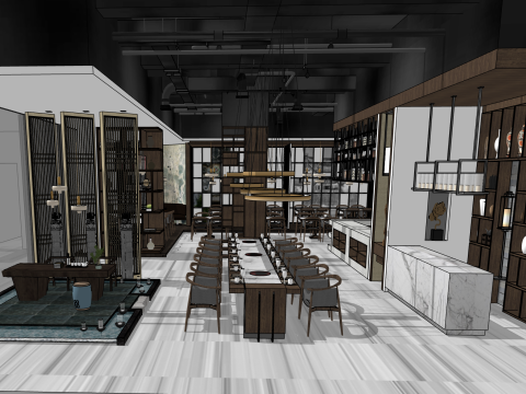 Бутік-ресторан 3D Модель