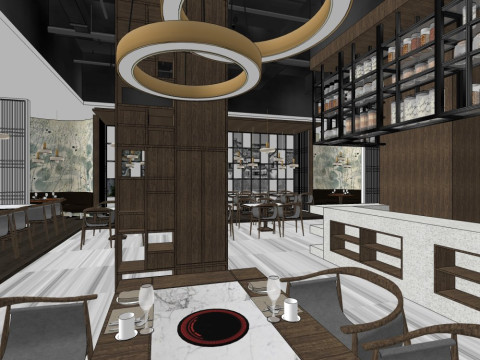 Boutique Restaurant 3D Model