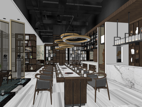 Boutique Restaurant 3D Model