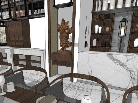 Boutique Restaurant 3D Model