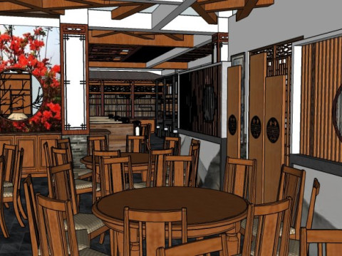 Chinese restaurant 3D Model