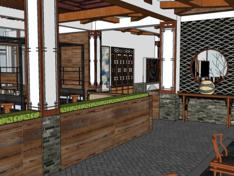 Chinese restaurant 3D Model