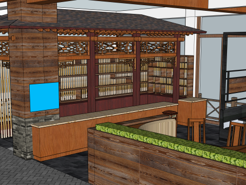 Chinese restaurant 3D Model