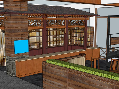 Chinese restaurant 3D Model