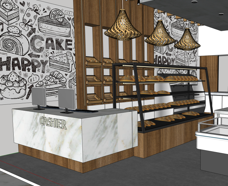 Modelo de dise&ntilde;o de panader&iacute;a. Modelo 3D .c4d .max .obj .3ds .fbx .stl .blend 