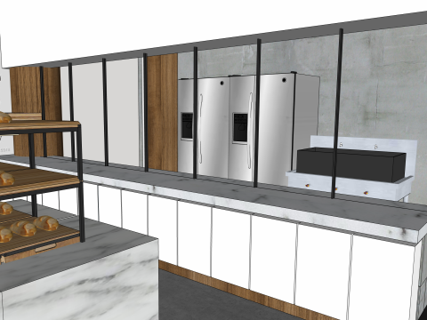 Modelo de dise&ntilde;o de panader&iacute;a. Modelo 3D