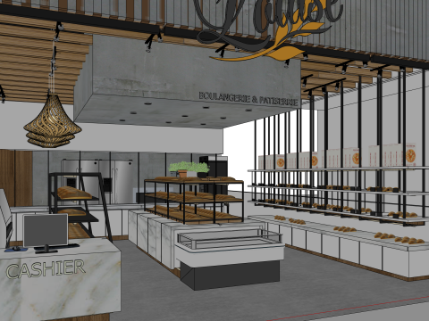 Modelo de dise&ntilde;o de panader&iacute;a. Modelo 3D