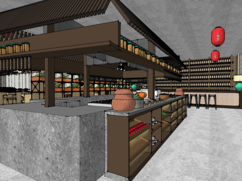 Chinese restaurant 3D Model