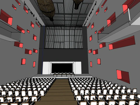 Lecture hall 3D Model