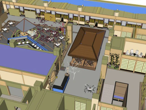 Japanisches Restaurant 3D Modell