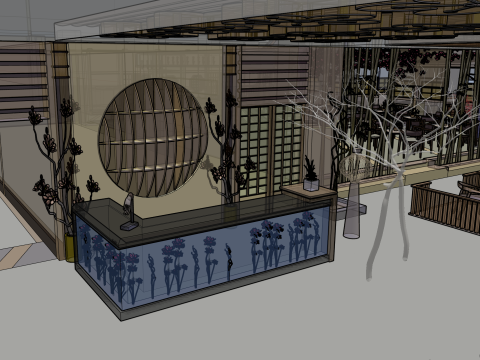 Japanese restaurant 3D Model