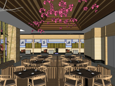 Japanese restaurant 3D Model