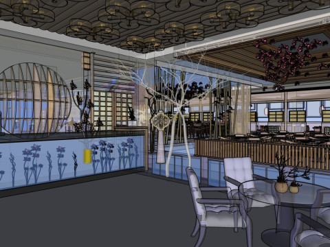 Japanese restaurant 3D Model