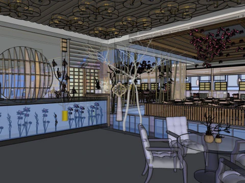 Japanese restaurant 3D Model