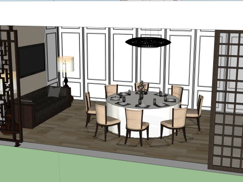 Private dining room 3D Model