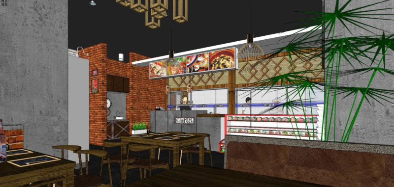 Restaurantdesign 3D Modell .c4d .max .obj .3ds .fbx .stl .blend 