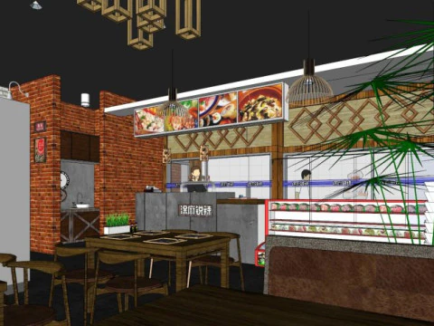 Progettazione di ristoranti Modello 3D
