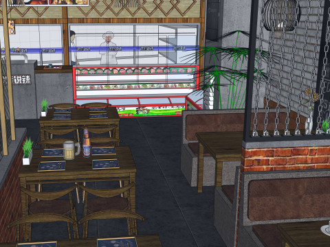 Restaurantdesign 3D Modell