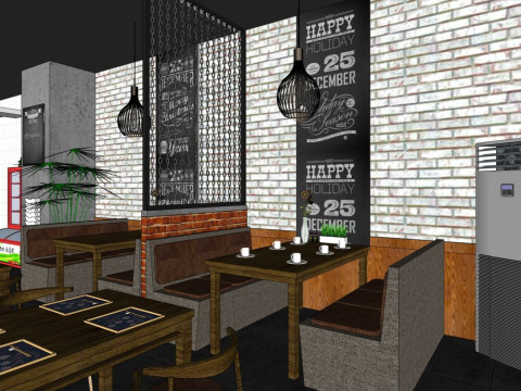 Restaurantdesign 3D Modell