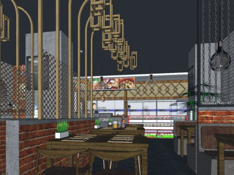 Restaurantdesign 3D Modell