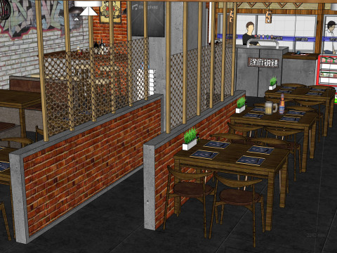 Restaurantdesign 3D Modell
