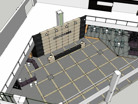 Hall dell'hotel Modello 3D