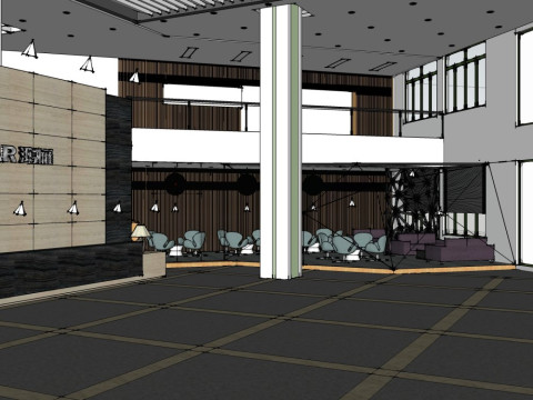 Hotel lobby 3D Model