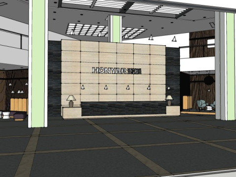 Hotel lobby 3D Model