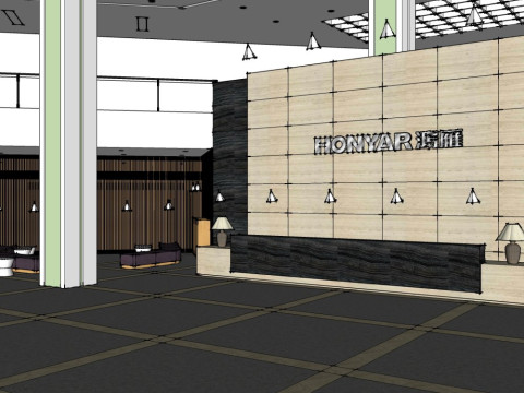 Hotel lobby 3D Model