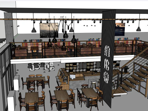 Coffee shop 3D Model