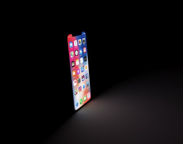apple iphone x 3D Modell .c4d .max .obj .3ds .fbx .stl .blend 