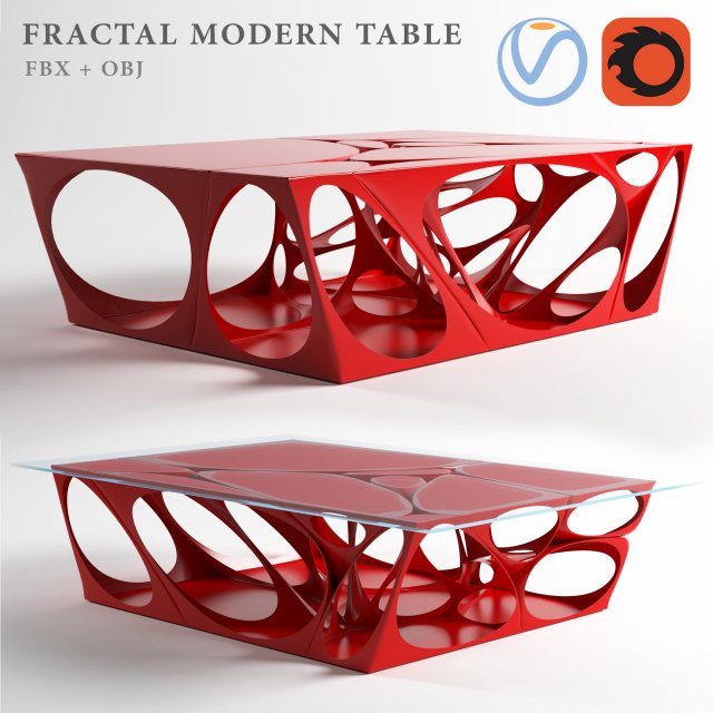 fractal table 3D Model .c4d .max .obj .3ds .fbx .stl .blend 