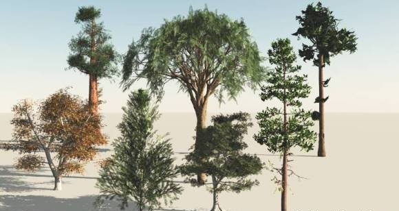 trees 9 Modelo 3D .c4d .max .obj .3ds .fbx .stl .blend 