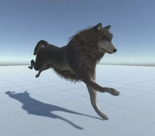wolf rigged and game ready 3D Model .c4d .max .obj .3ds .fbx .stl .blend 