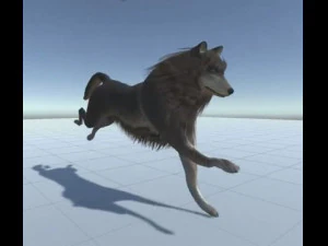 wolf rigged and game ready 3D Model