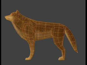 wolf rigged and game ready 3D Model