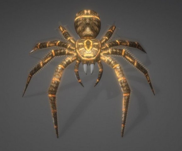 spider animated and game-ready Modelo 3D .c4d .max .obj .3ds .fbx .stl .blend 
