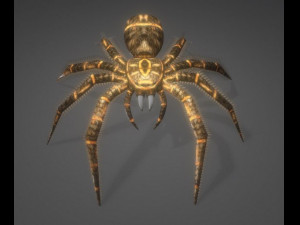 spider animated and game-ready 3D Model