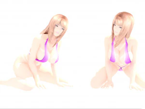 Hübsches Mädchen-High-Model 3D Modell