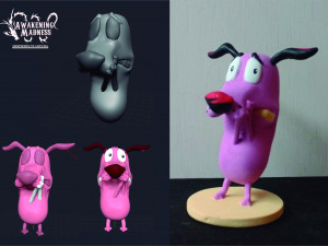 courage the cowardly dog statuette 3D Print Model
