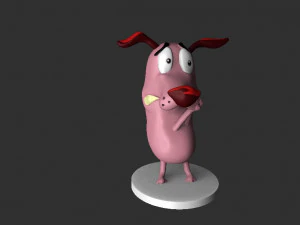 courage the cowardly dog statuette 3D Print Model