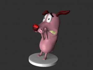 courage the cowardly dog statuette 3D Print Model