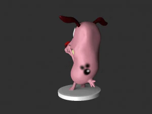 courage the cowardly dog statuette 3D Print Model