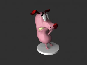 courage the cowardly dog statuette 3D Print Model