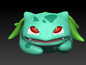 bulbasaur vase or brush holder Model Cetak 3D