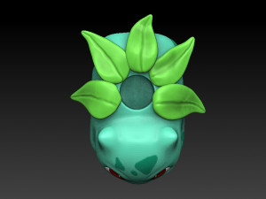 bulbasaur vase or brush holder Model Cetak 3D