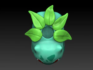 bulbasaur vase or brush holder 3D Print Model