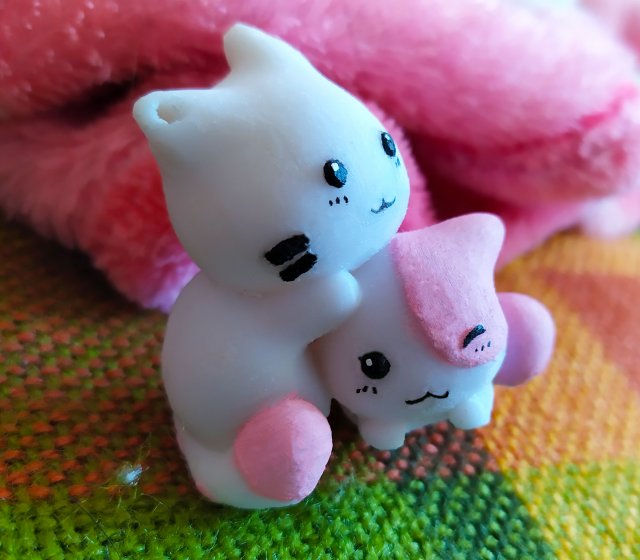 cats kawaii keychain 3Dプリントモデル .c4d .max .obj .3ds .fbx .stl .blend