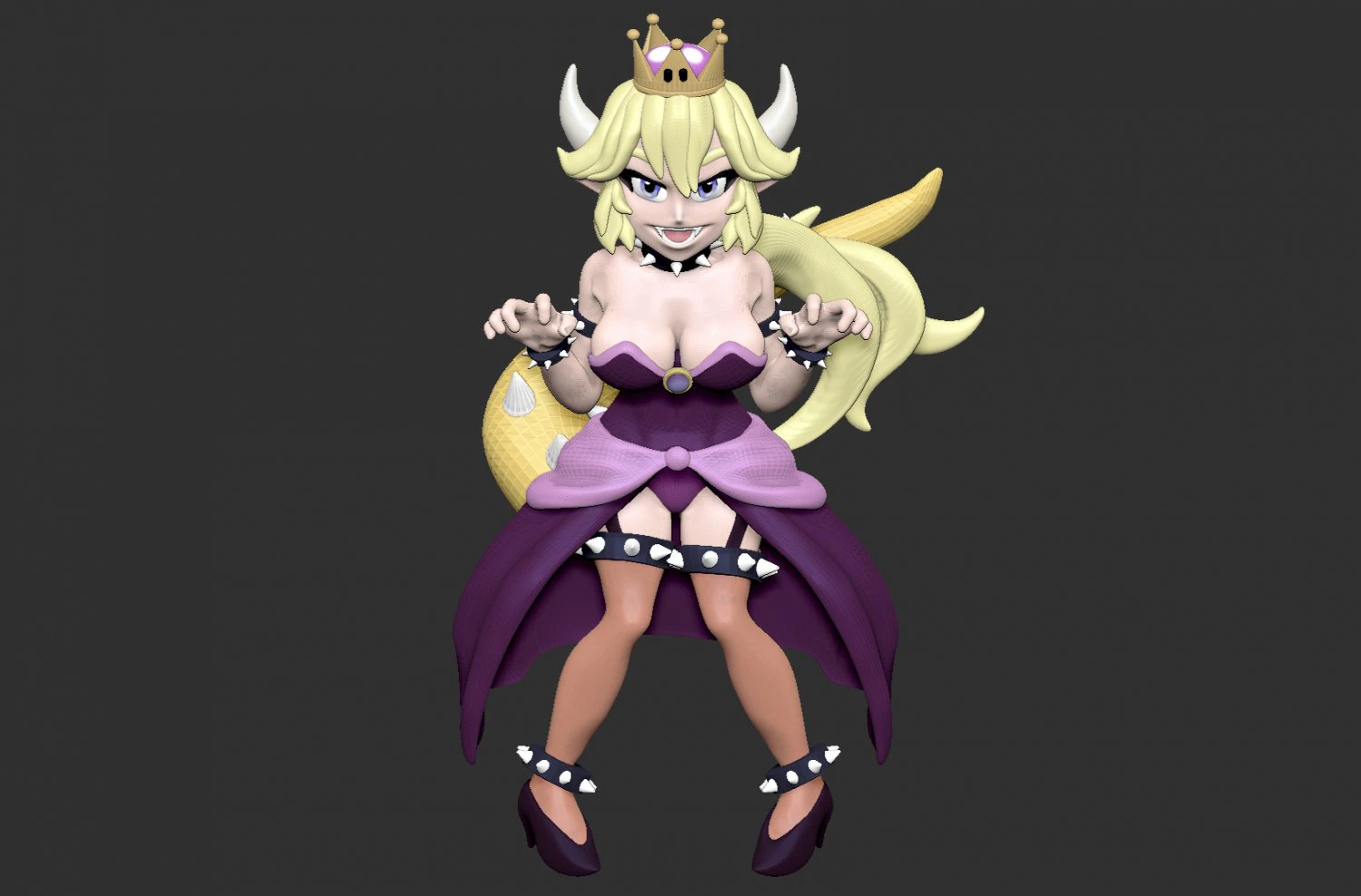 bowsette princess bowser 3D Print Model .c4d .max .obj .3ds .fbx .stl .blend